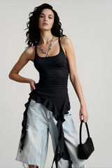 Slim Fit Ruffle Cami Top