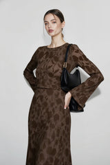 Elegant O-neck High Waist Evening Party Streetwear Maxi Dress
