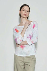 Floral Wide Collar Sheer Cover Up