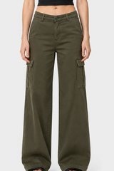 High Waist Drawstring Pocket Cargo Pant