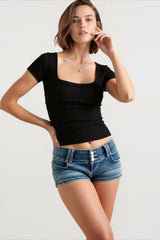 Mesh Y2K Fitted T-shirts