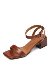 Virginia Women's Metal Buckle Heeled Sandal