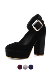 Baiden Women's Velvet High Heels Shoes