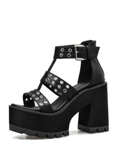 Dina Women's Black Platform Sandal
