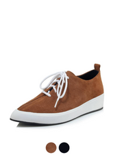 Stewart Women's Suede Wedges Lace-Up Oxford Shoes