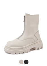 Pierina Women's British Style Front Zipper Boots