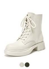 Harrell Women's Round Toe Leather Boots