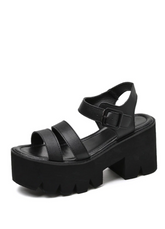 Silvana Women's Black Platform Sandal