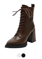 Genesis Women's Thick High Heels Ankle Boots