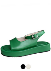 Lucy Women's Buckle Strap Leather Sandals