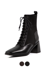 Loana Women's Leather Black Boots