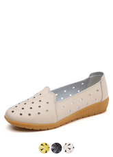 Delu Women's Leather Loafer Shoes