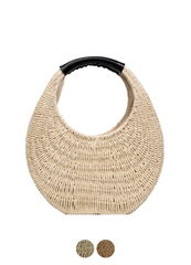 Almeja Women's Straw Handbag With Round Handle