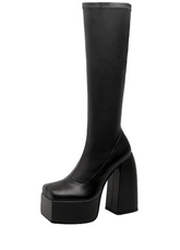 Fedra Women's Knee High Black Boots