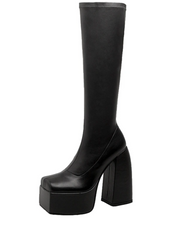 Fedra Women's Knee High Black Boots