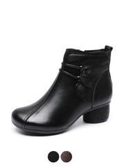 Nashi Women's Comfortable Leather Ankle Boots
