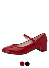 Raimel Women's Patent Leather Low Heel Pumps
