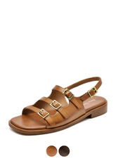 Emi Women's Low Heel Leather Sandal