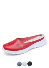 Merly Women's Genuine Leather Summer Flat Flip-Flops Shoes