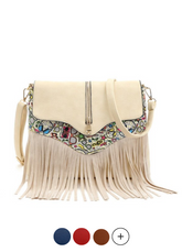 Pradera Women's Leather Tassel Handbag