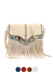 Pradera Women's Leather Tassel Handbag