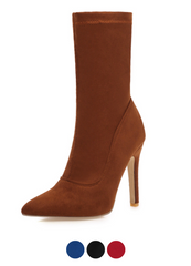 Nataly Women's Velvety Elastic Fall Boots