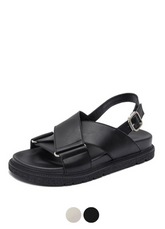 Lucy Women's Platform Buckle Flat Sandal