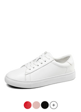 Monrroy Women's Leather Flat Comfortable Soft Sneaker Shoes