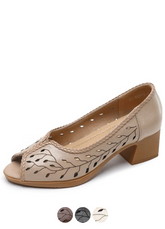 Lucrecia Women's Leather Hollow Sandals