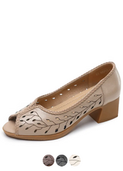 Lucrecia Women's Leather Hollow Sandals