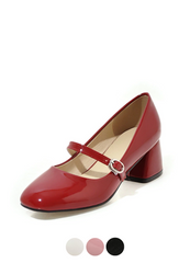 Abby Women's Mid Heel With Buckle Shoes