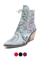 Briana Women's Embroidered Flowers Boots