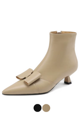 Tamy Women's Butterfly-knot Dress Ankle Boots