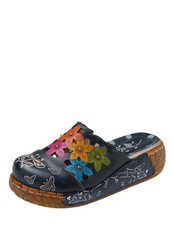 Diana Women's Platform Leather Clogs