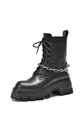 Duval Women's Leather Platform Ankle Boots