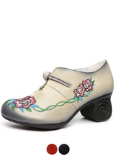 Aleida Women's Embroidery Pumps Shoes