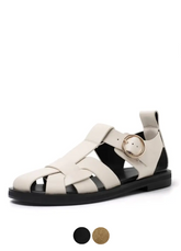 Alicia Women's Leather Flats Sandals