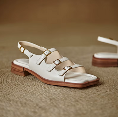 Alicia Women's Leather Flats Sandals