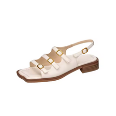 Alicia Women's Leather Flats Sandals