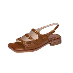 Alicia Women's Leather Flats Sandals