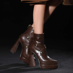 Alixa Women's Warm Platform Ankle Boots