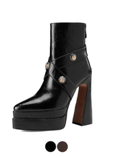 Alixa Women's Warm Platform Ankle Boots