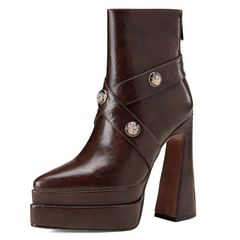 Alixa Women's Warm Platform Ankle Boots