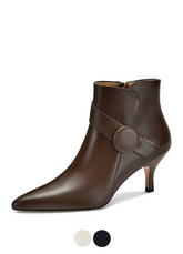 Arcelia Women's Leather Zipper Ankle Boots