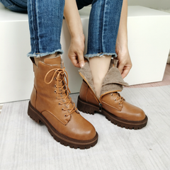 Asly Women's Wool Fur Ankle Boots