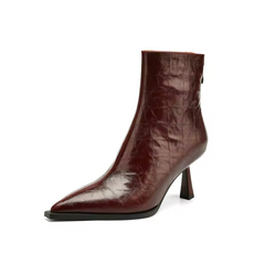 Belen Women's High Heels Leather Ankle Boots