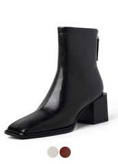 Betty Women's Ankle Square High Heels Boots