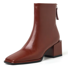 Betty Women's Ankle Square High Heels Boots