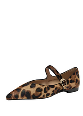 Elif Women's Buckle Strap Dress Flat Shoes