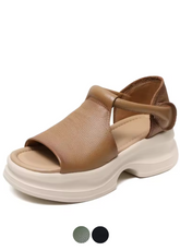 Eloisa Women's Hook & Loop Leather Sandals